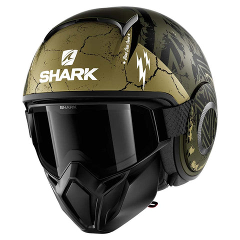 Street-Drak Helmet Crower Mat Green / Black / Green