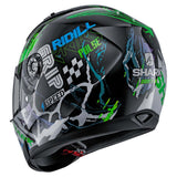Ridill Helmet Drift-R Black / Green / Blue