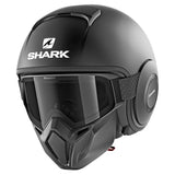 Street Drak 3/4 Jet Helmet Blank Mat Dot Matte Black